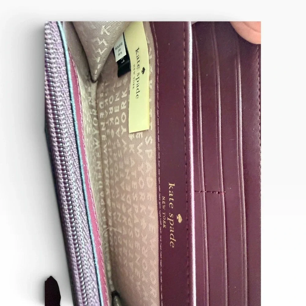 Kate Spade Anderson Way Reiley Jeweled Satchel & Neda Wallet Deep Plum Set